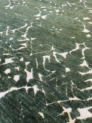 Floral lace rug
